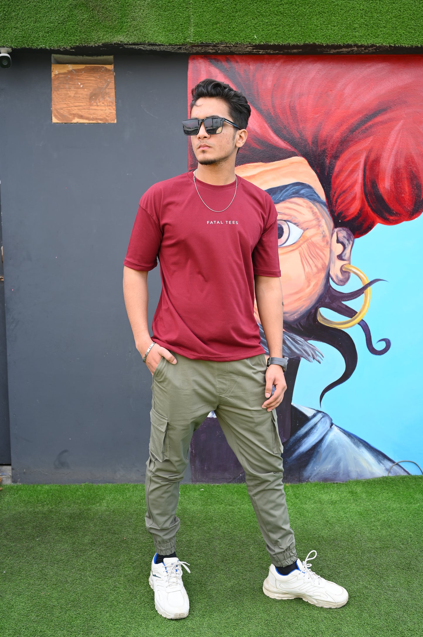 Maroon Oversized T-Shirt