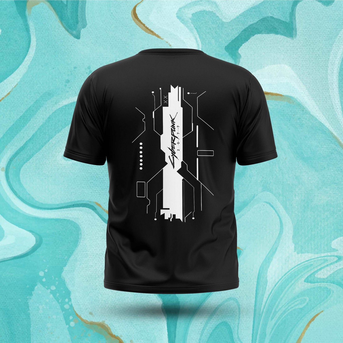 Cyberpunk - White Tee Fatal Tees