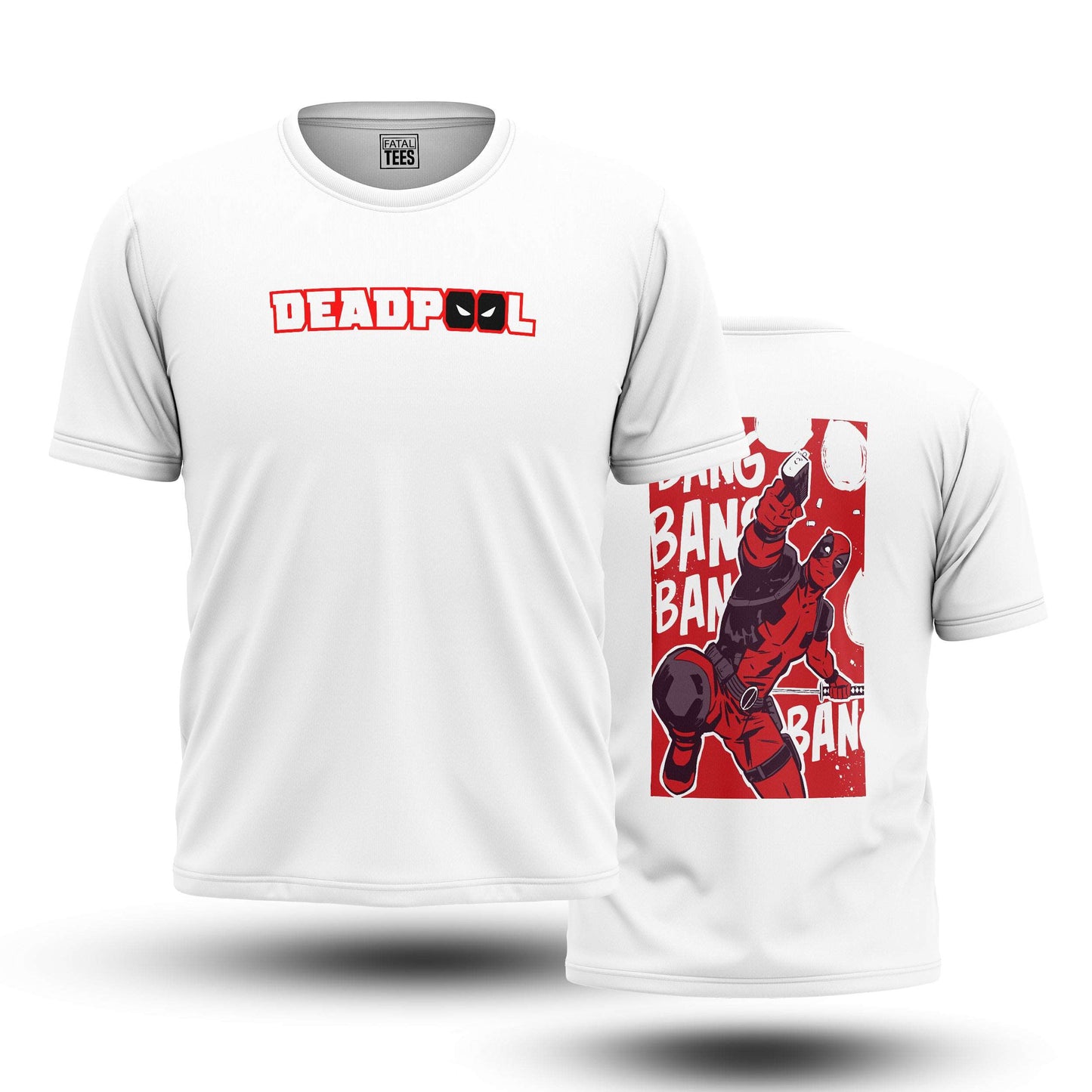 Deadpool Bang (White) Tee Fatal Tees
