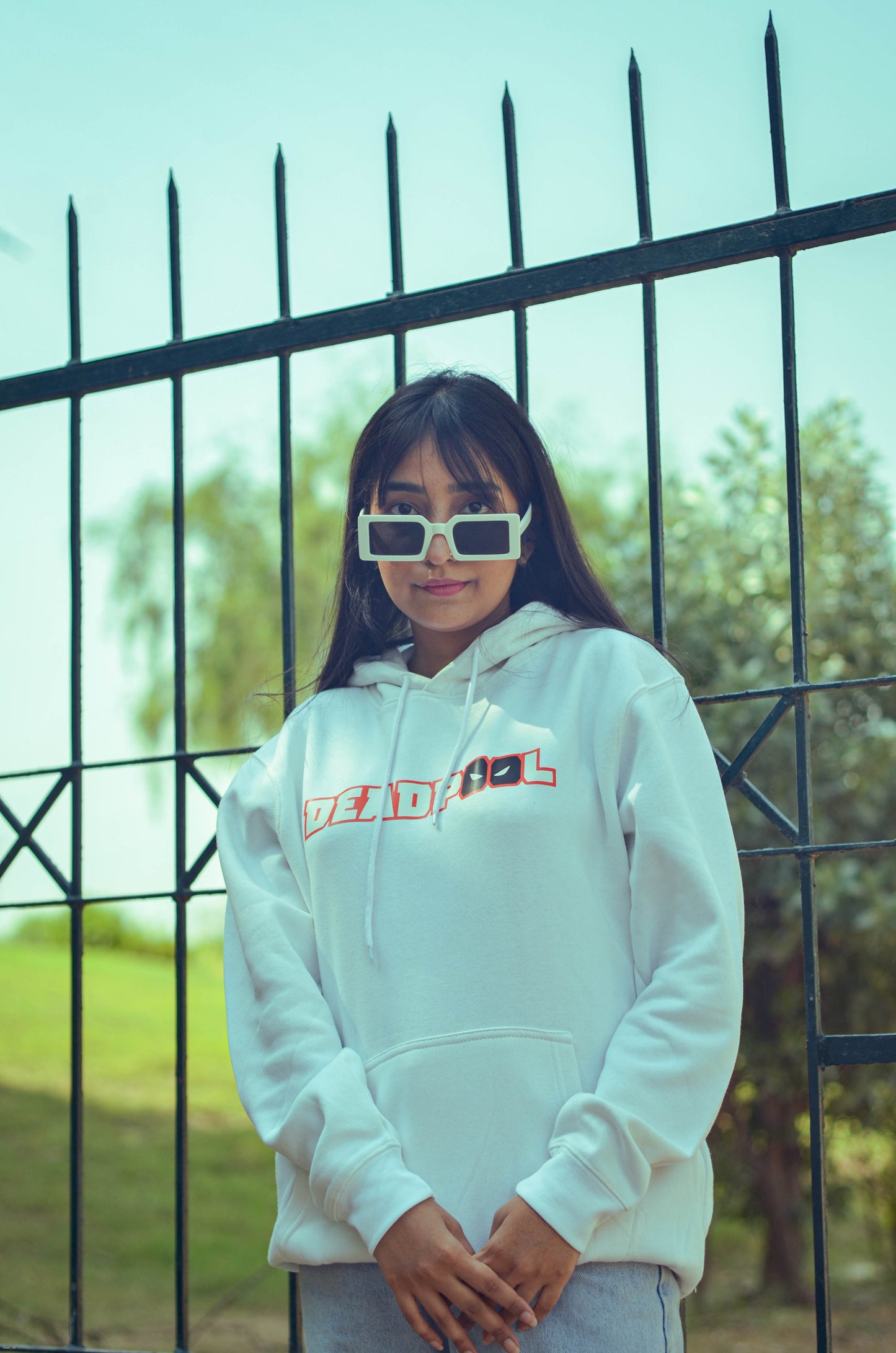 Deadpool Bang (White) Hoodies