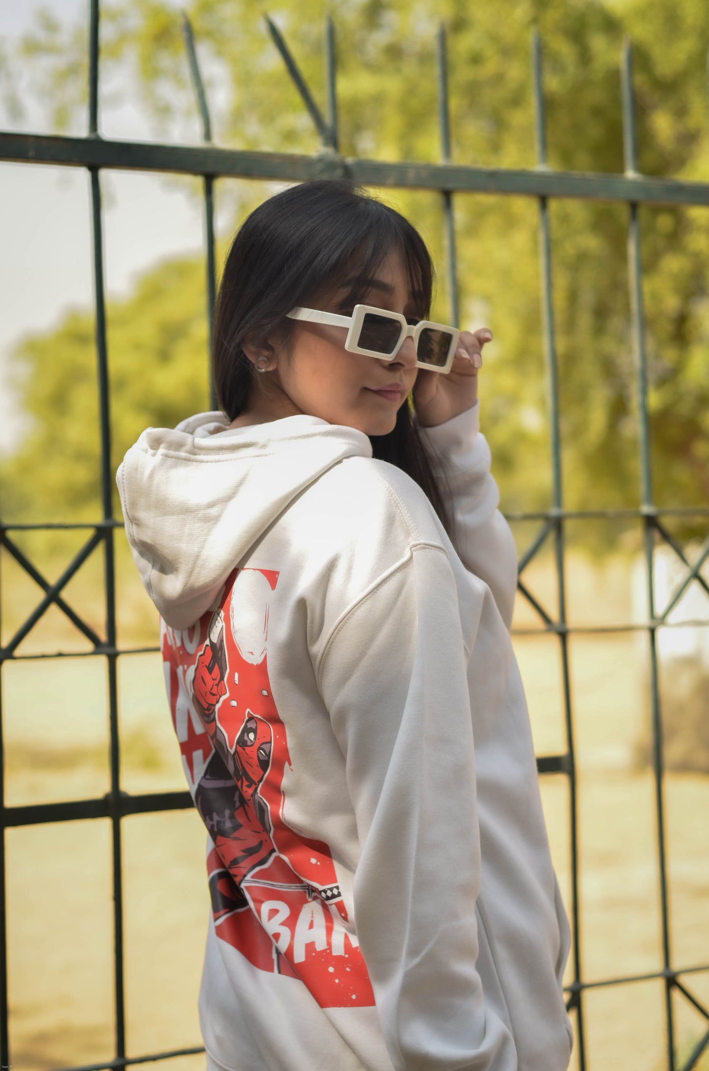 Deadpool Bang (White) Hoodies