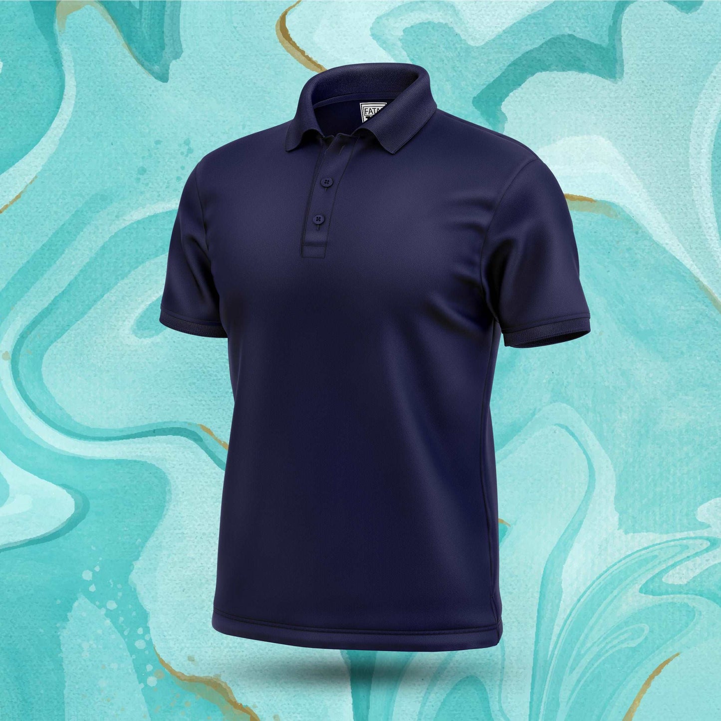 Navy Blue Polo Tee Fatal Tees