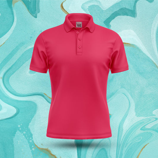 Shocking Pink Polo Tee