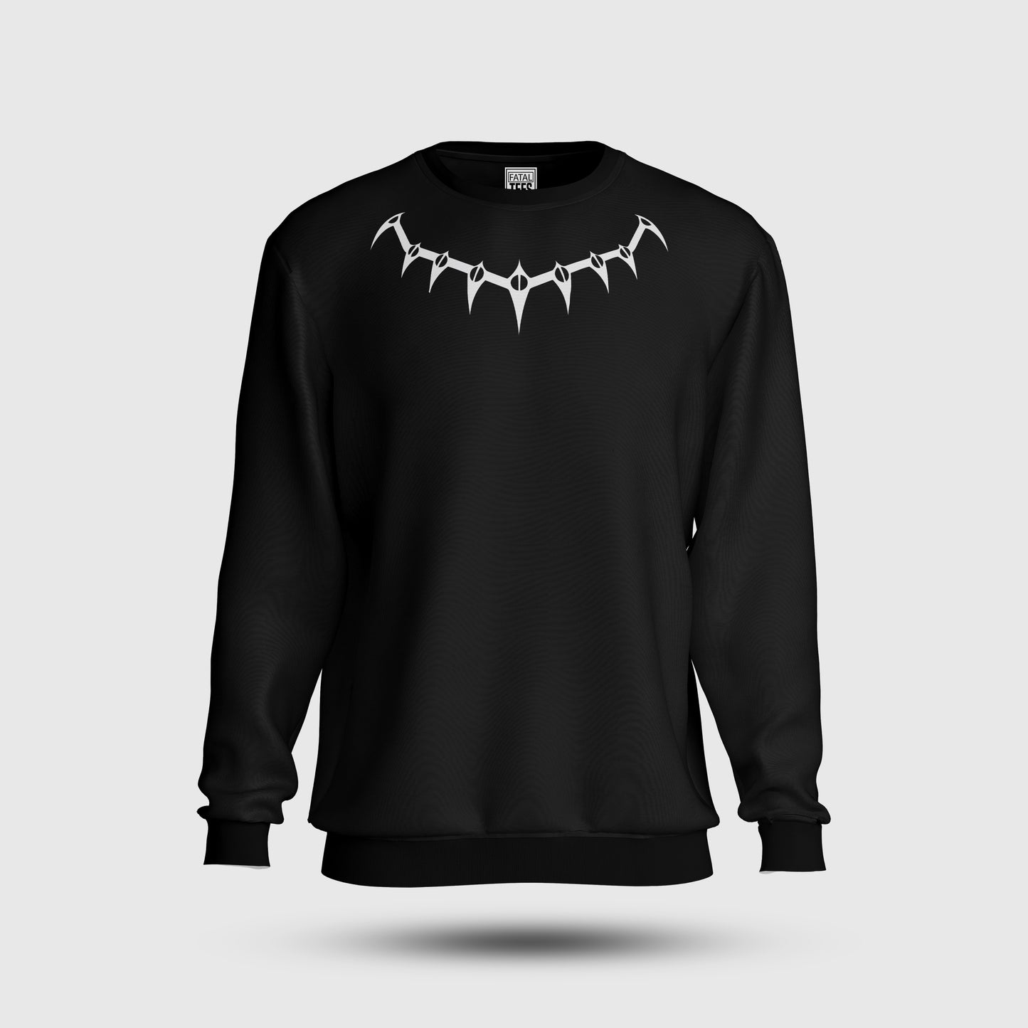 Black Panther Necklace Sweatshirt Fatal Tees