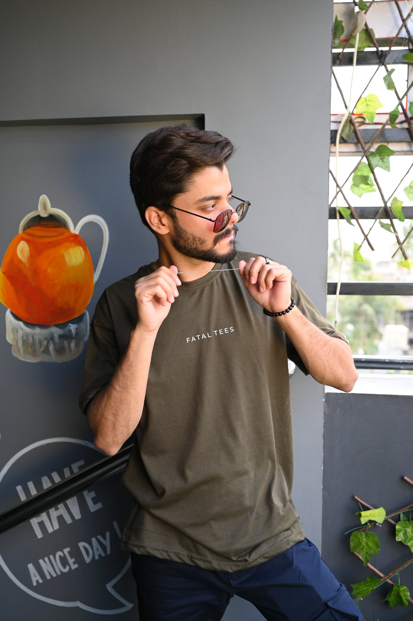 Dark Green Oversized T-Shirt