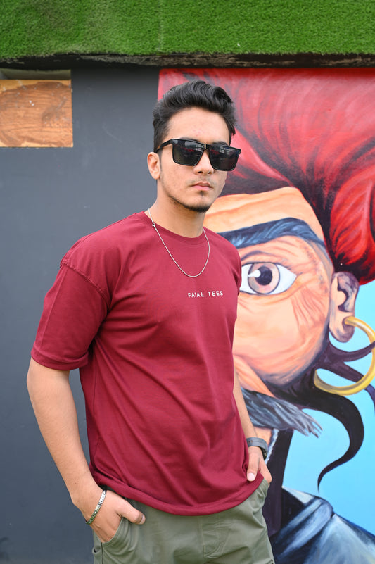 Maroon Oversized T-Shirt