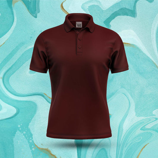 Merlot Maroon Polo Tee Fatal Tees