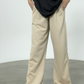 Ladies' Beige Baggy Flapper Trousers | Wide Leg High Waisted Pants