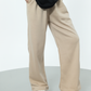 Ladies' Beige Baggy Flapper Trousers | Wide Leg High Waisted Pants