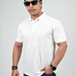Milky White Polo Tee