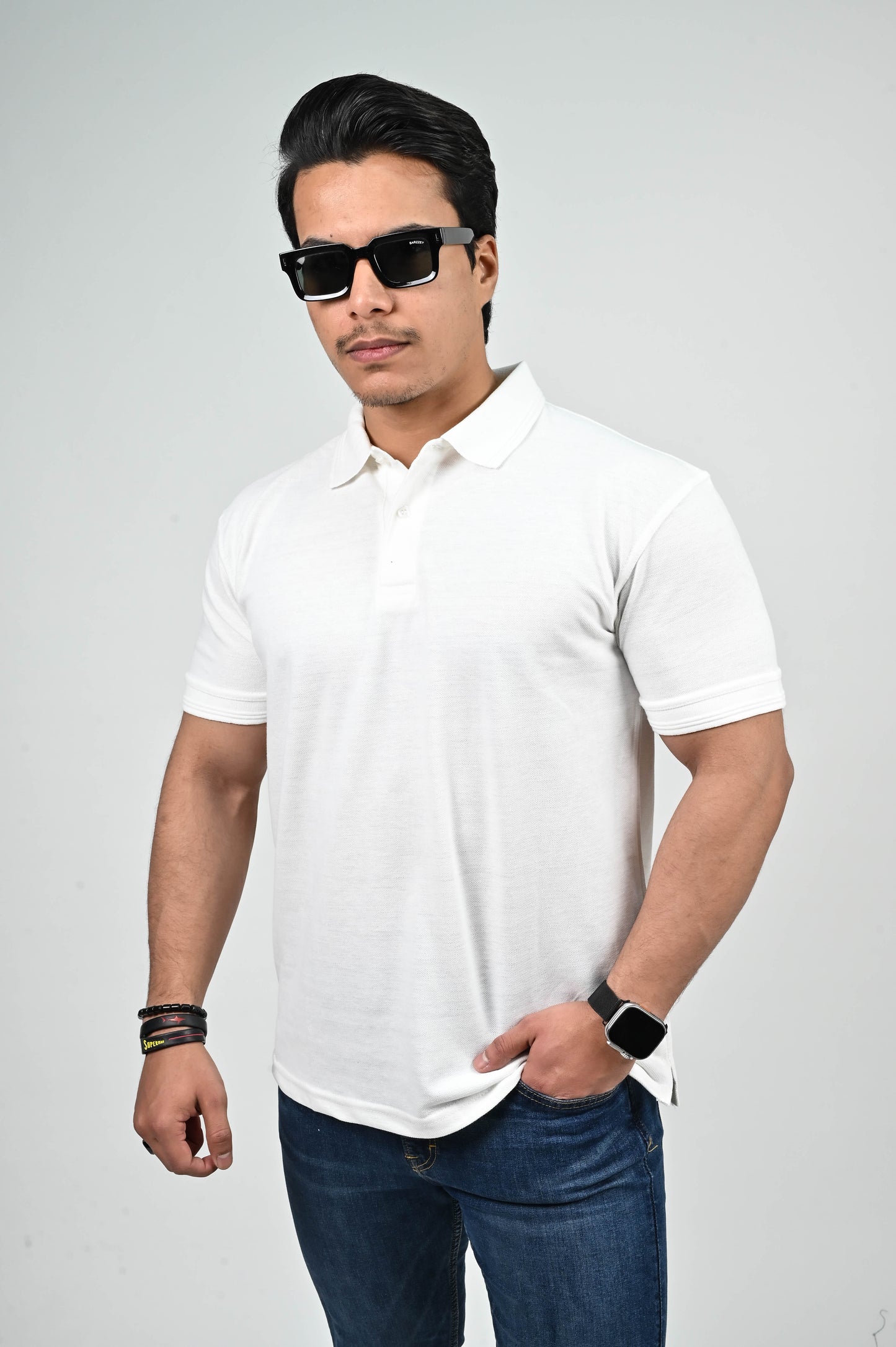 Milky White Polo Tee