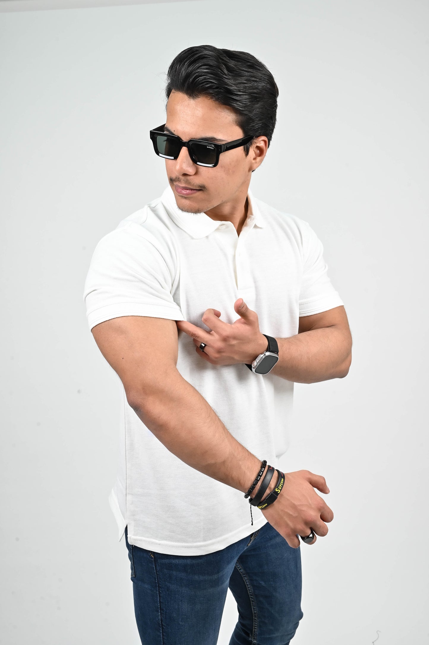 Milky White Polo Tee