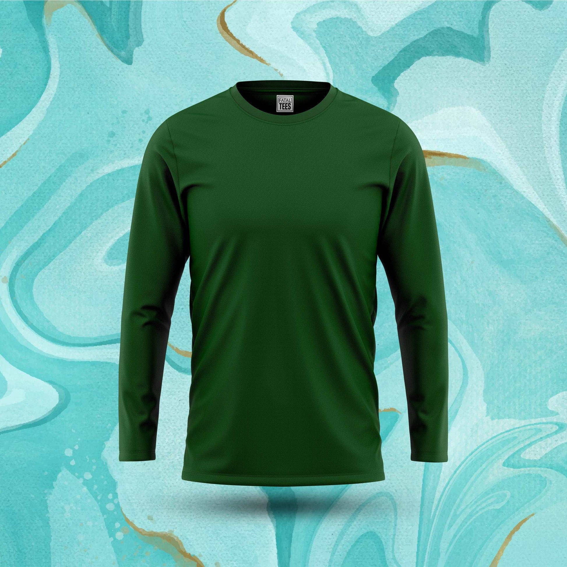 Bottle Green Plain Tee Fatal Tees