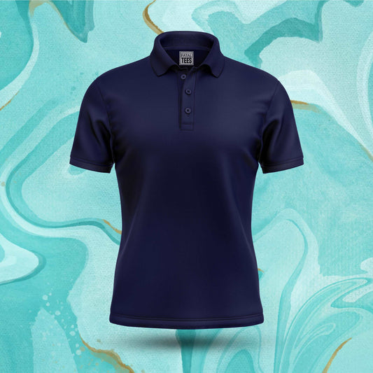 Navy Blue Polo Tee Fatal Tees