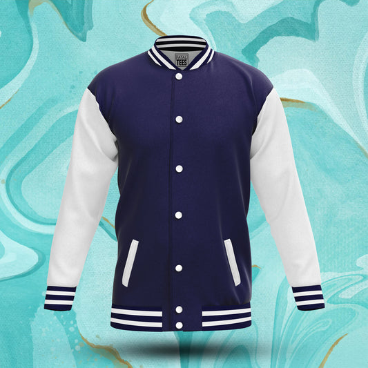 Navy Blue Varsity Jacket for Men & Women | Classic Style