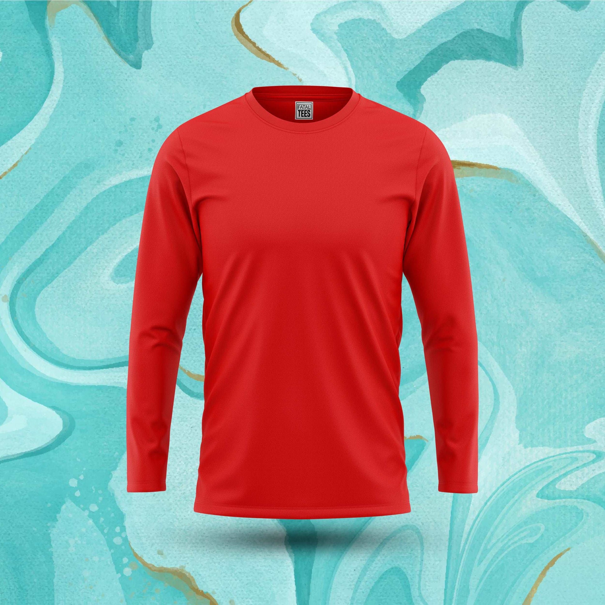 Hot Red Plain Tee Fatal Tees