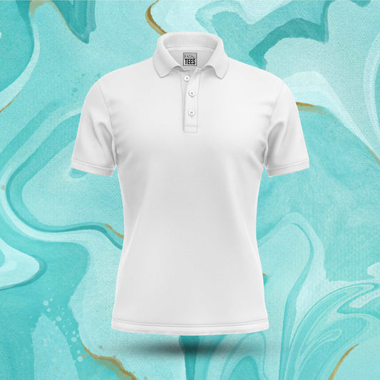 Milky White Polo Tee Fatal Tees