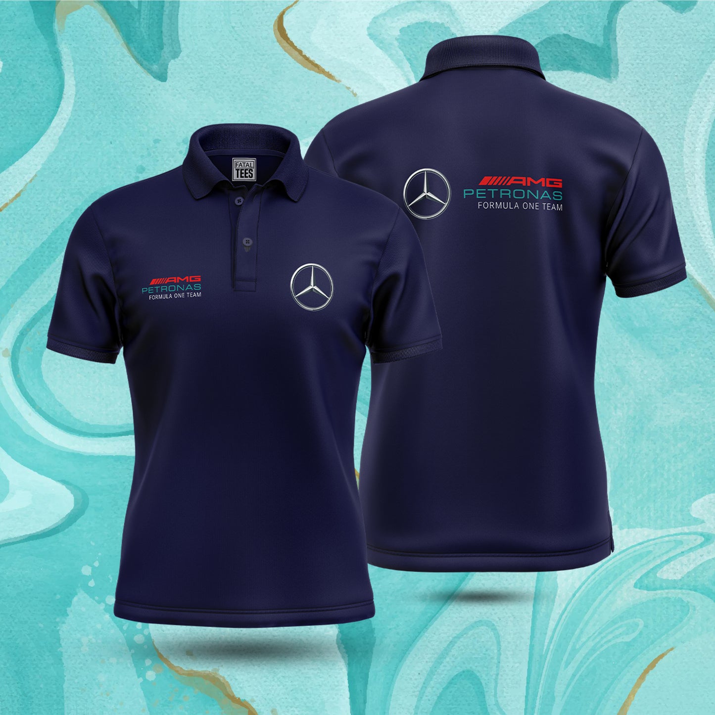Mercedes F1 Polo Shirt | Fatal Tees Racing Collection