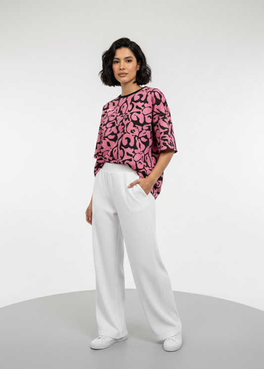 Ladies' White Baggy Flapper Trousers | Wide Leg High Waisted Pants