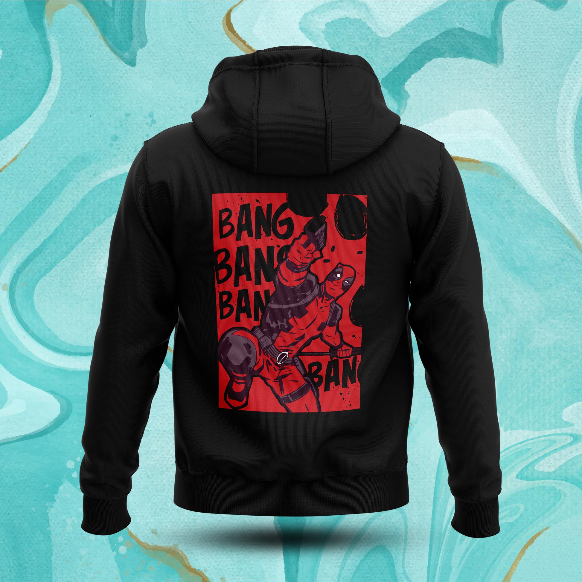 Deadpool Bang (Black) Hoodies Fatal Tees