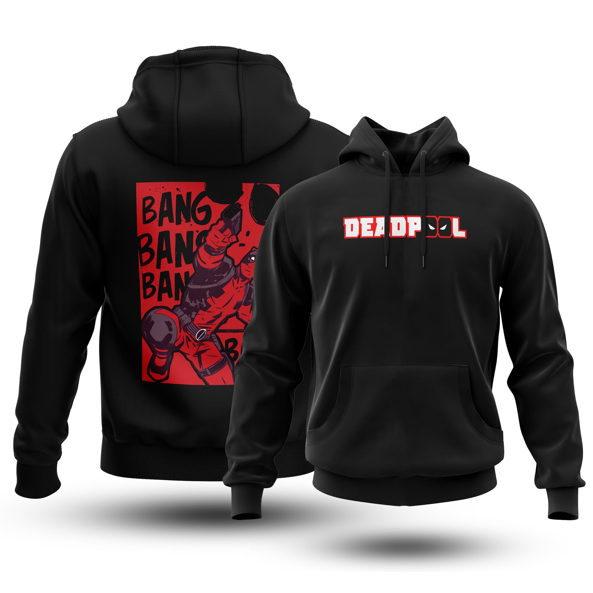 Deadpool Bang (Black) Hoodies Fatal Tees